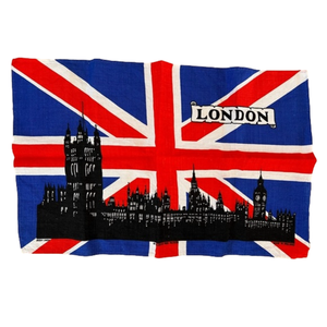 Vintage Ulster IRISH LINEN London City Scape NWOT